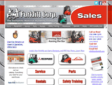 Tablet Screenshot of pmtforklift.com